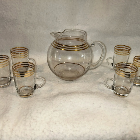 Mid century modern pitcher and glasses set - Picture 16 of 16